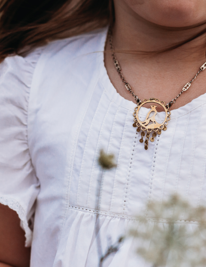 sterling silver gold necklace