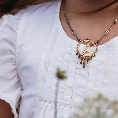 sterling silver gold necklace