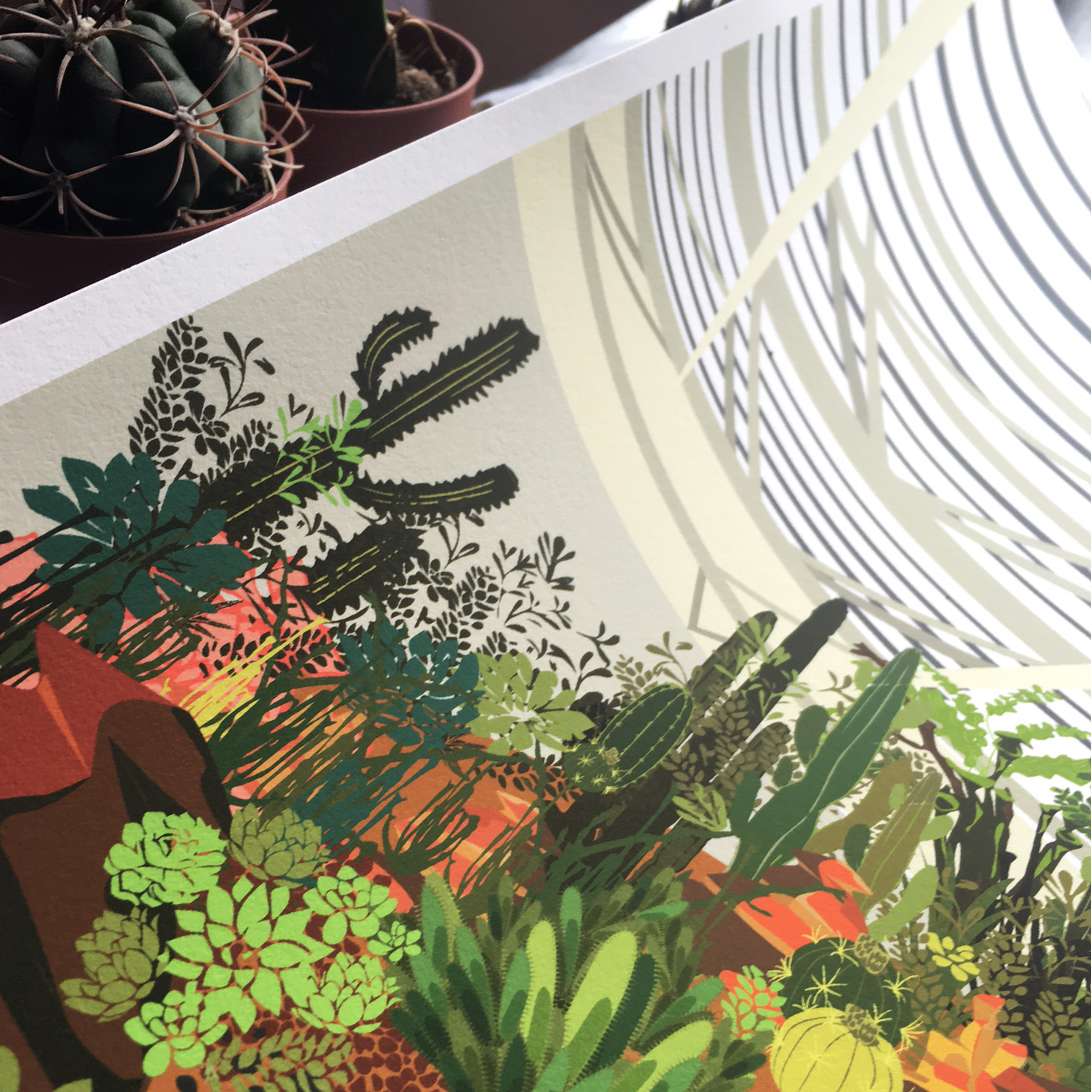 London Prints, King's Cross Illustrated Art Print Poster