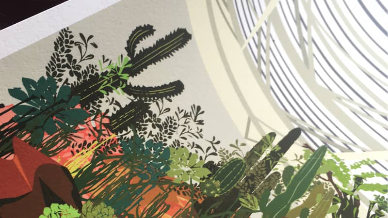 London Prints, King's Cross Illustrated Art Print Poster