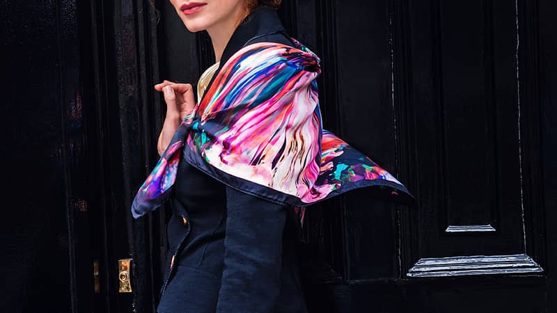 Flower Burst Silk Scarf KathKath Studio