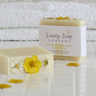 Lovely Soap Company grapefruit & lemongrass natural soap