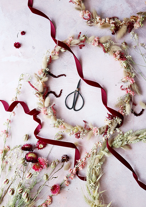 Mary Elizabeth Flowers Dried Flower Wreath