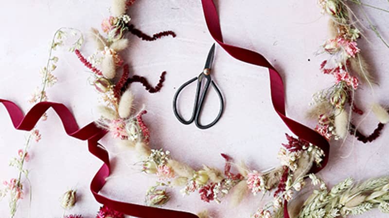 Mary Elizabeth Flowers Dried Flower Wreath