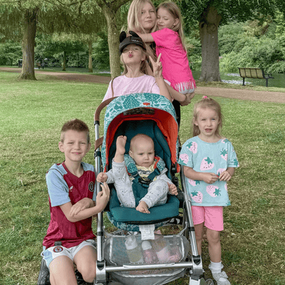 A photo of Jody’s six children. As the inspiration behind Six Stars Creations, this family-focused image highlights the love and motivation behind the business.