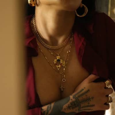 Gold Folk Vintage Necklaces