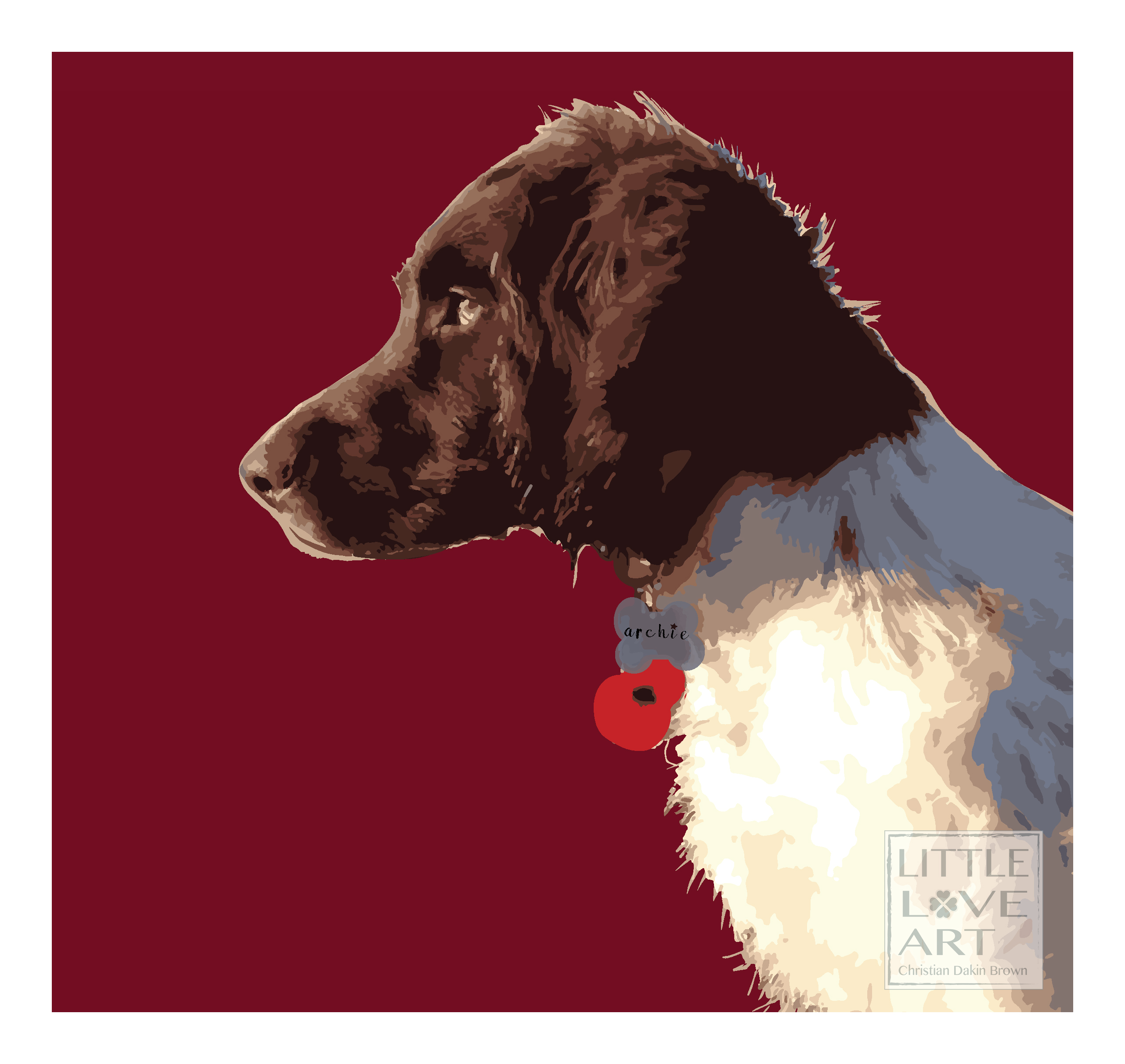 personalised dog print