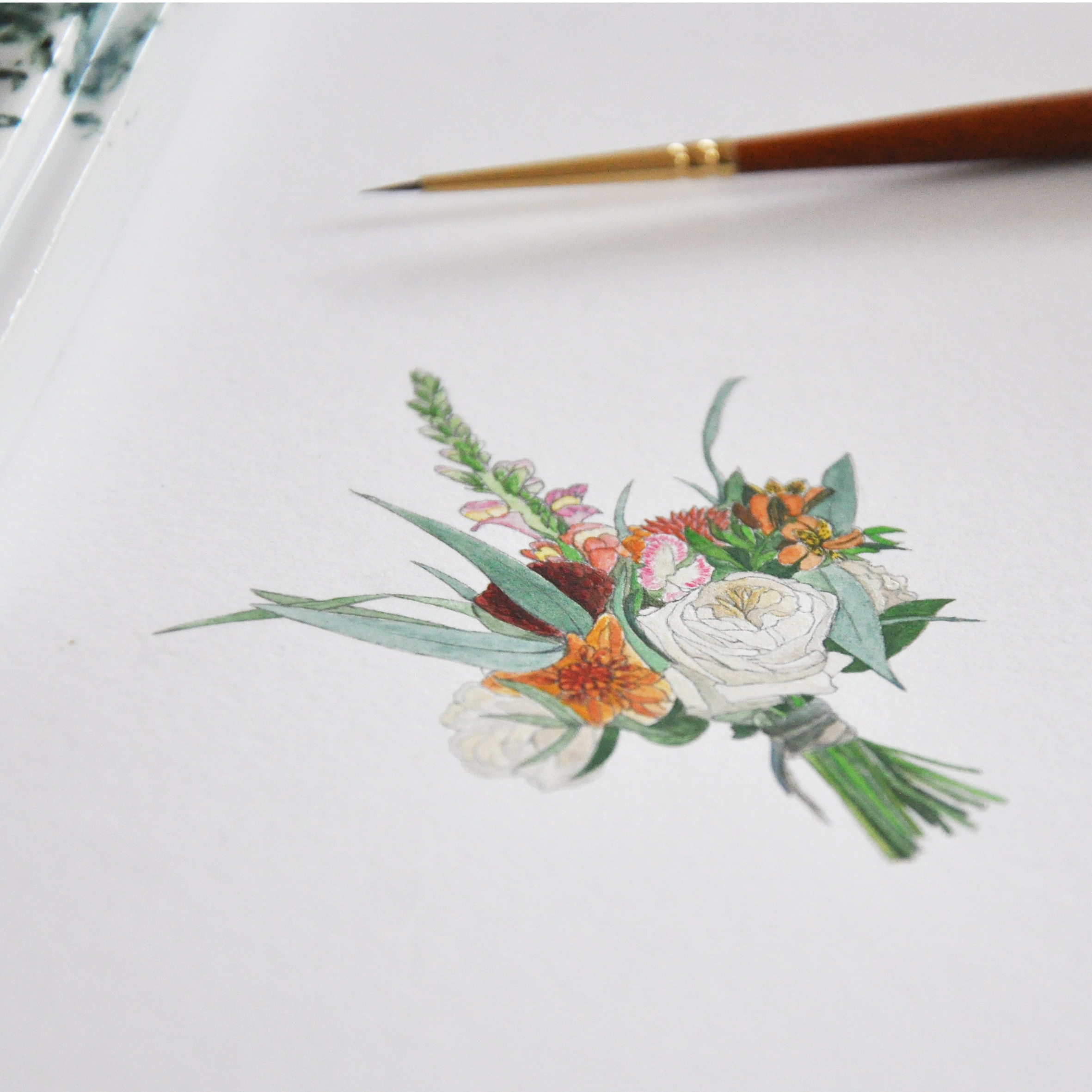 Personalised brides bouquet