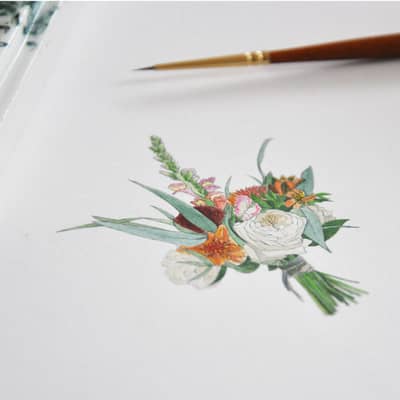 Personalised brides bouquet