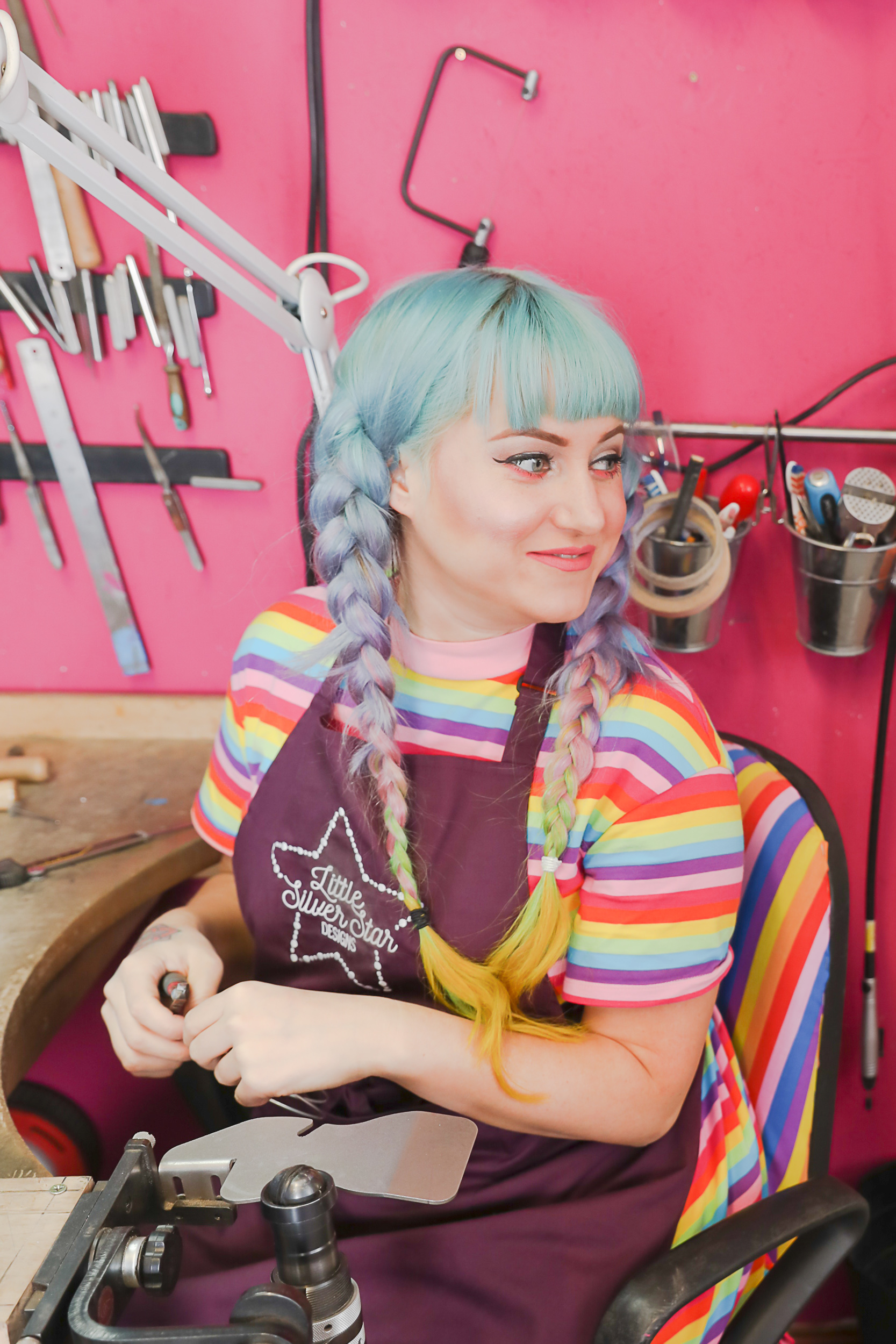 Mermaid hair pink workshop