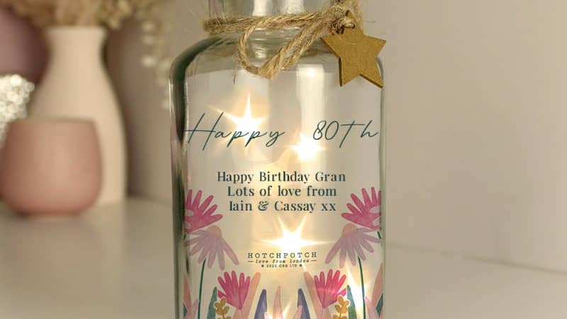 Our personalised LED Glass Jars
