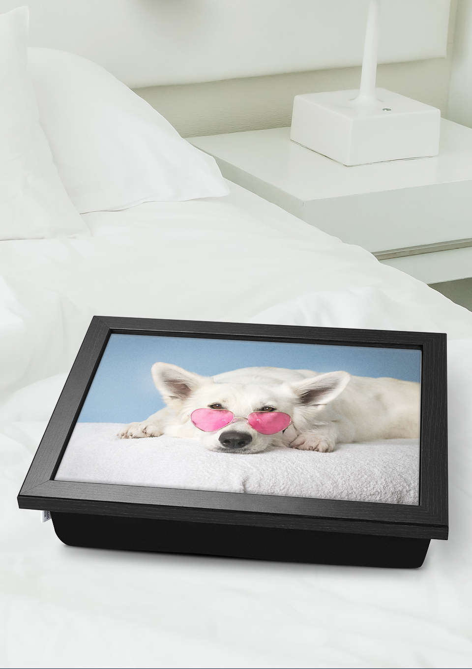 Personalised lap tray with cushion