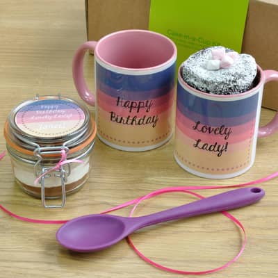 A big mug full of yummy, gooey, warm chocolate cake!