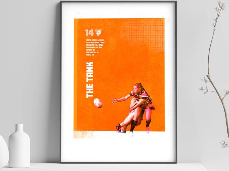A3 Personalised Rugby Poster