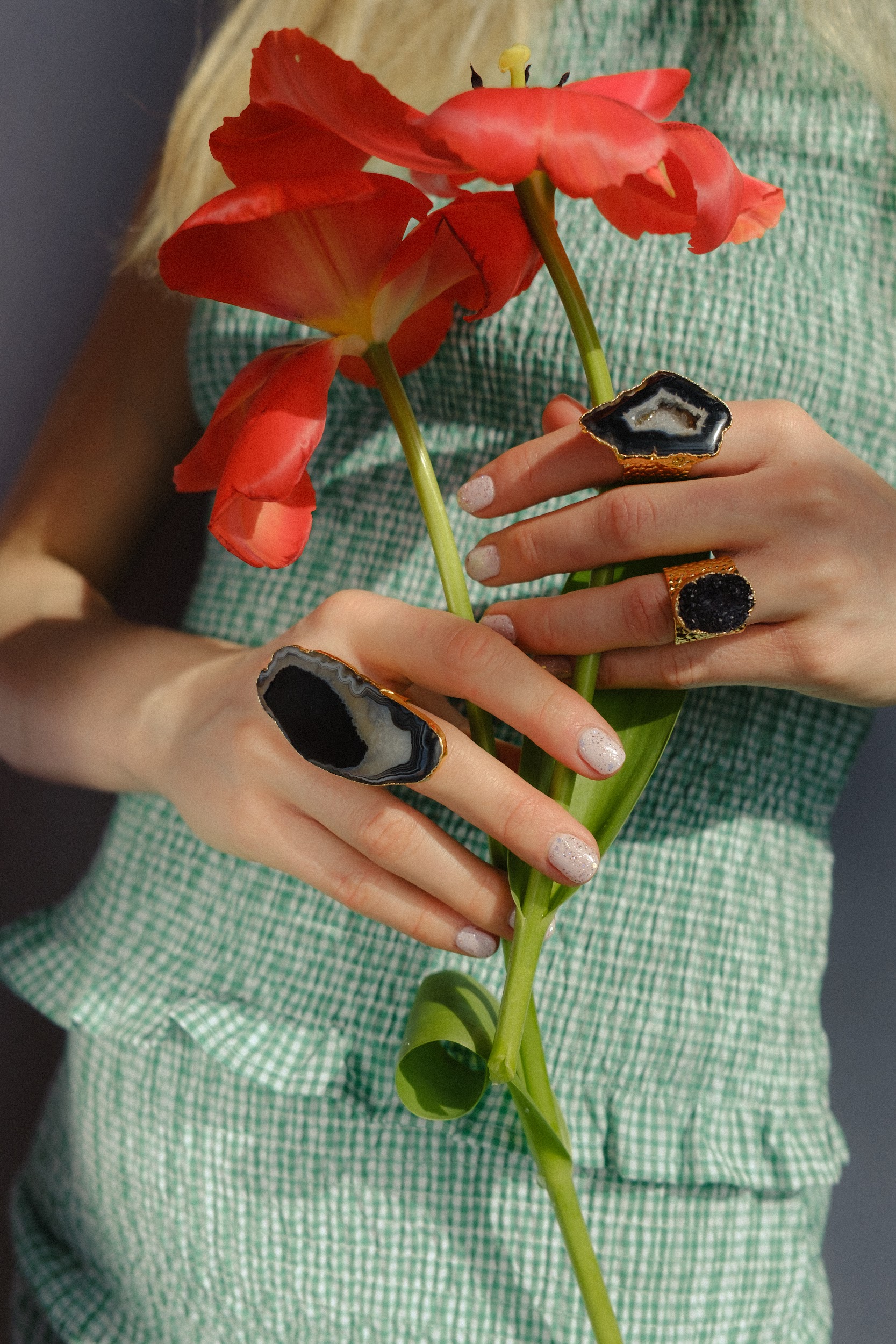 YAA YAA LONDON Adjustable Gemstone Rings