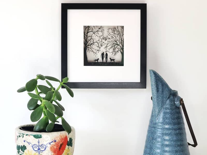 Couple Walking with Dogs