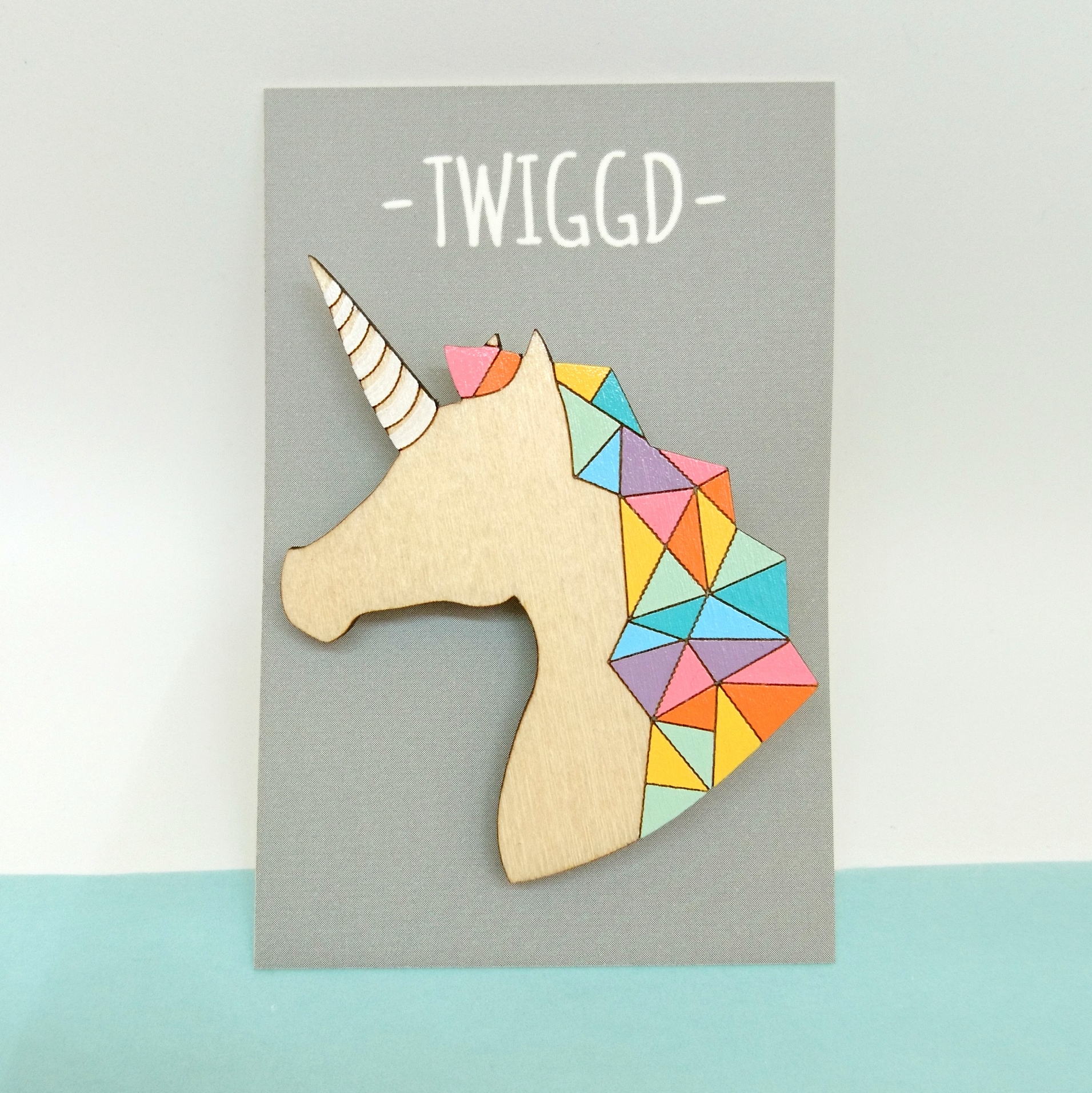 Twiggd Rainbow Unicorn Brooch