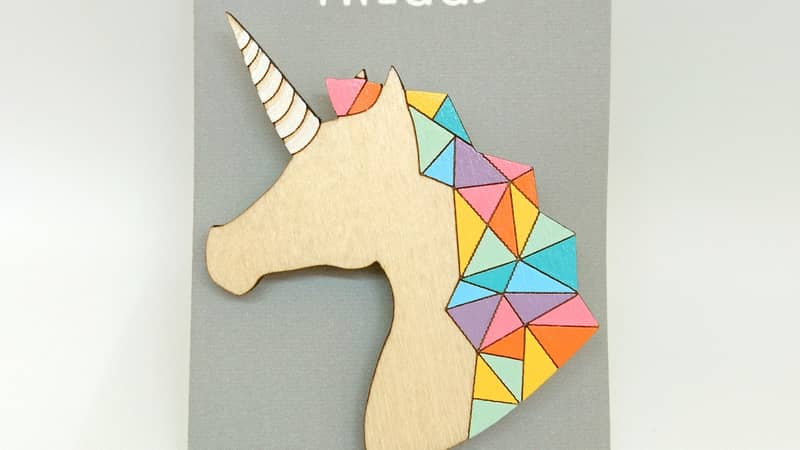Twiggd Rainbow Unicorn Brooch