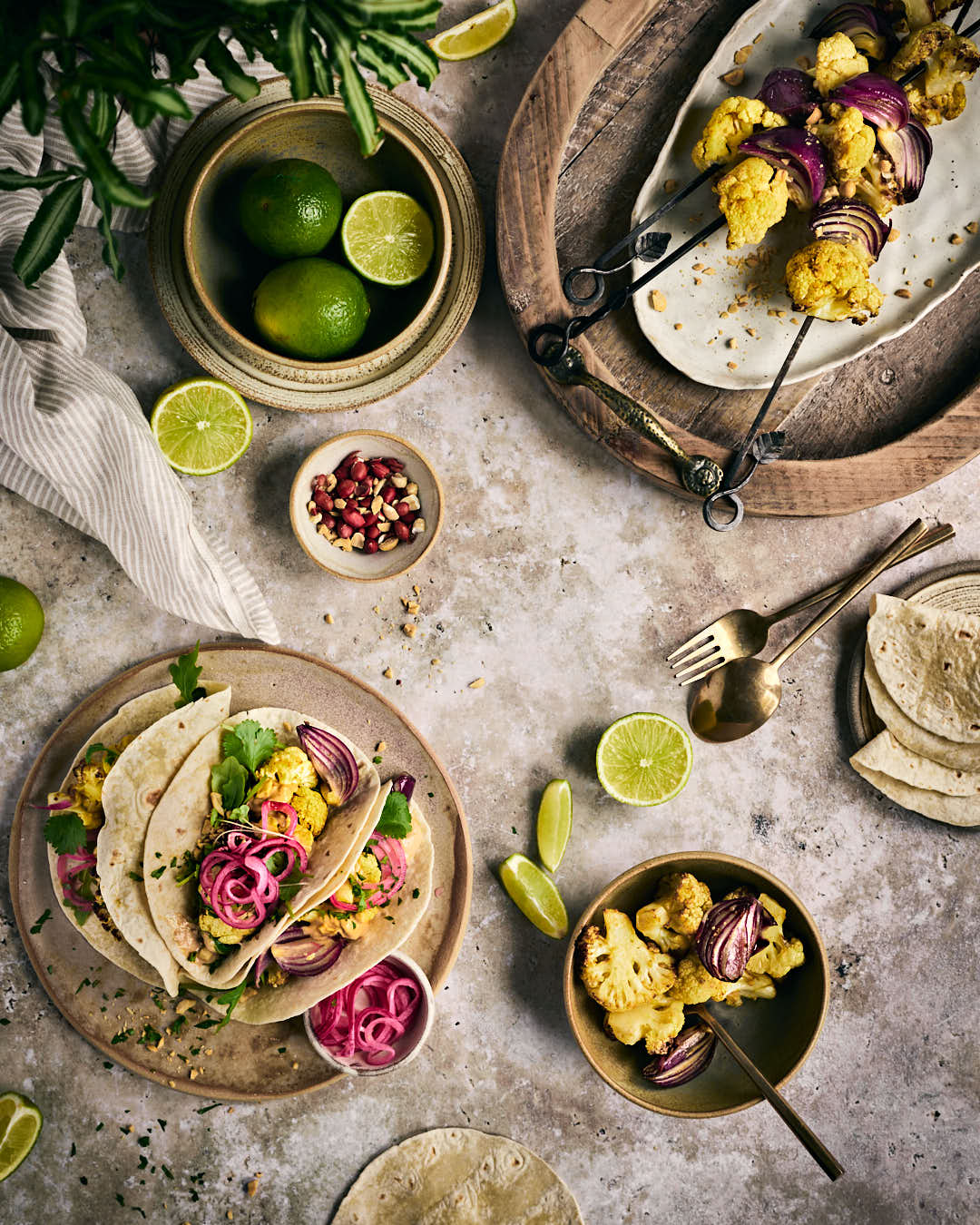 What a Host Home Rustic Wooden tray with handles and porcelain tableware