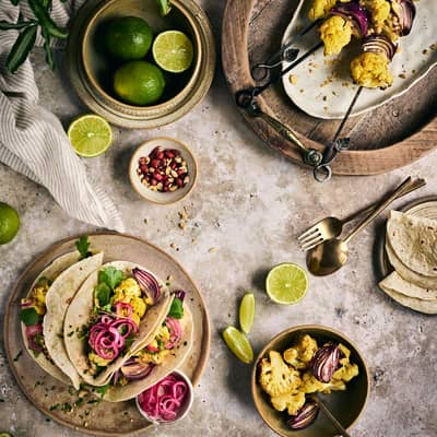 What a Host Home Rustic Wooden tray with handles and porcelain tableware
