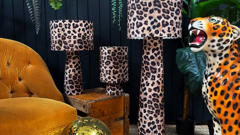 Jaguar Print Portable Lamps