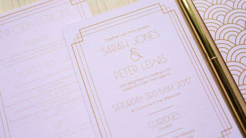 Art Deco Wedding Stationery