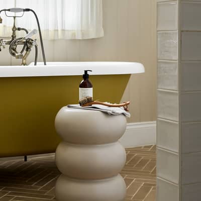 Essie Side Table in Panna Cotta