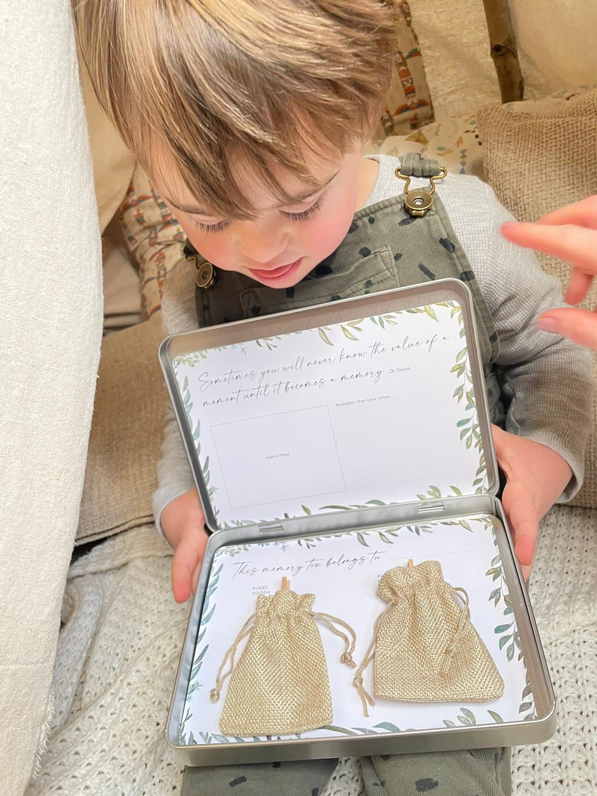 Layne with memory tin