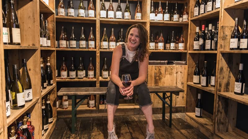 Mel at our wine bar and shop