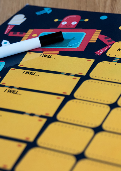 Robots Personalised Reward Chart detail shot