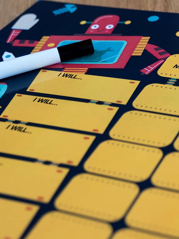 Robots Personalised Reward Chart detail shot