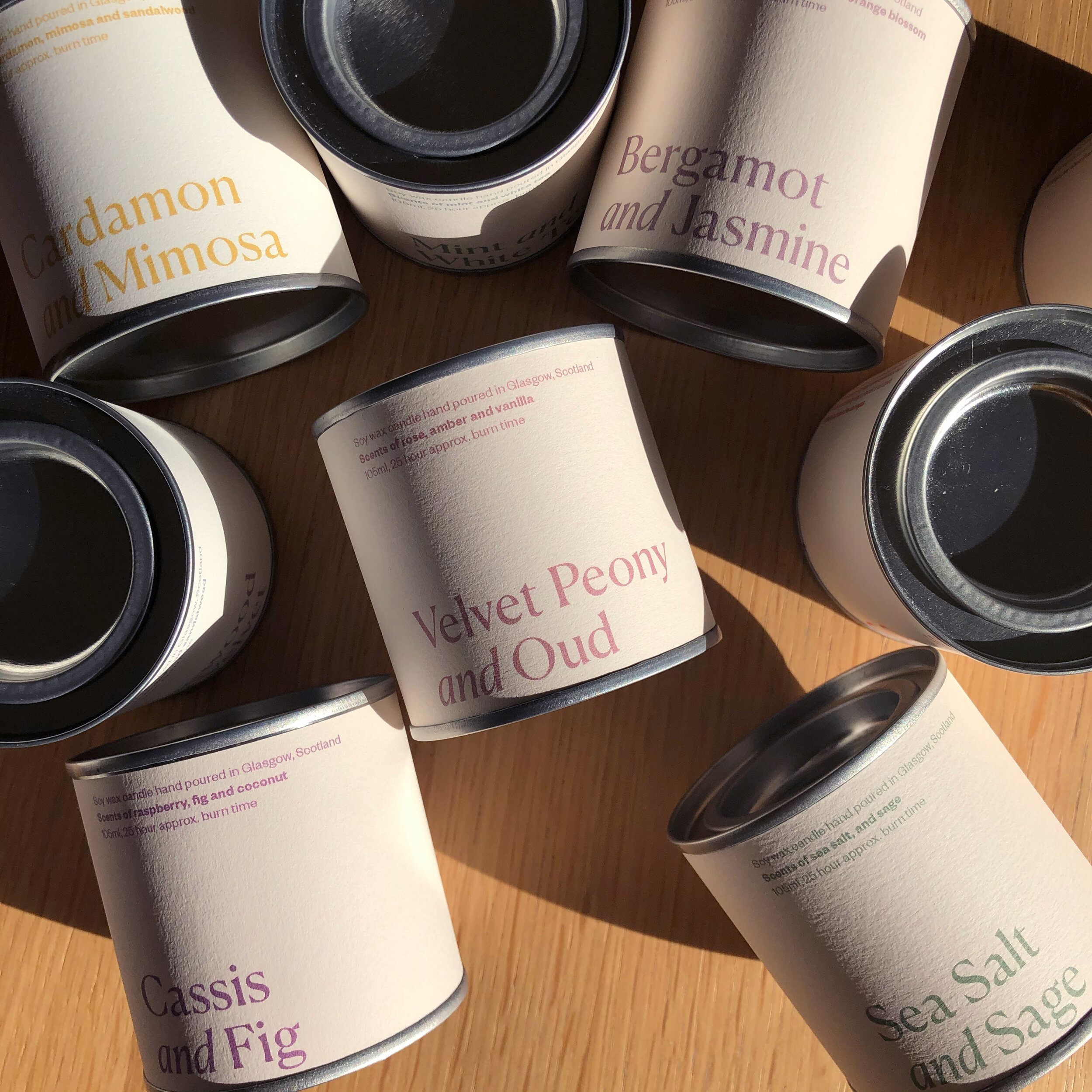 Soy wax scented candles