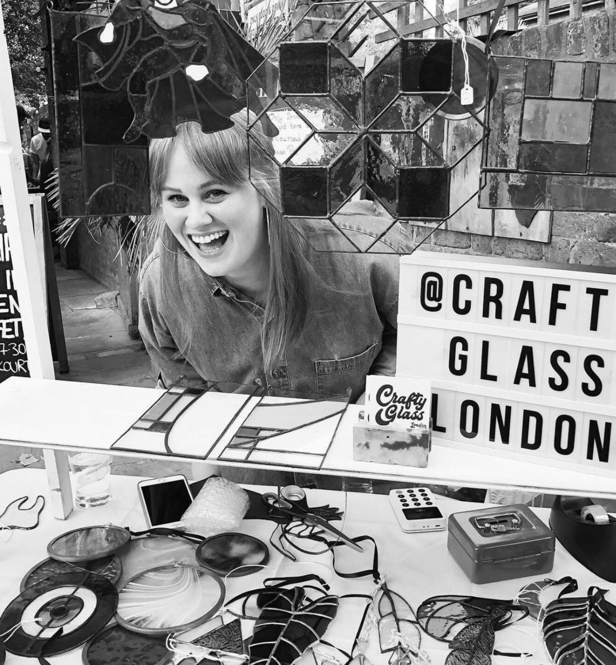 Black and white portrait of me.