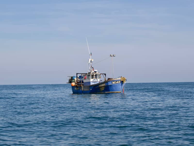 Fishing boat in the bay