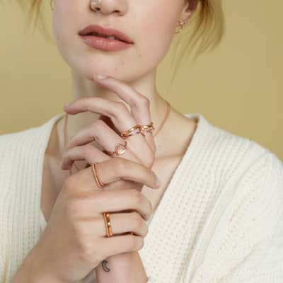 Gemstones in 18k gold vermeil