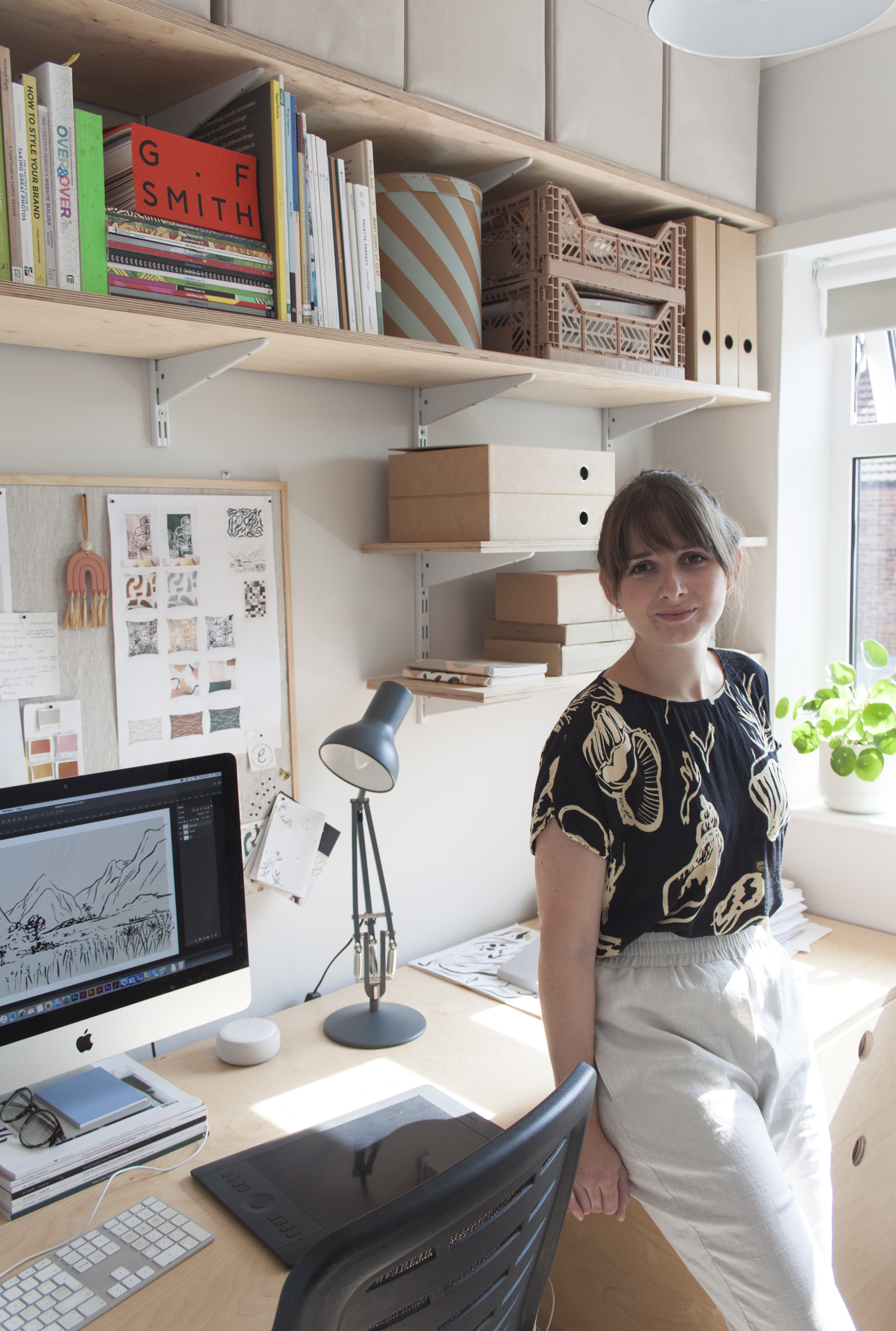 Emma in her home studio