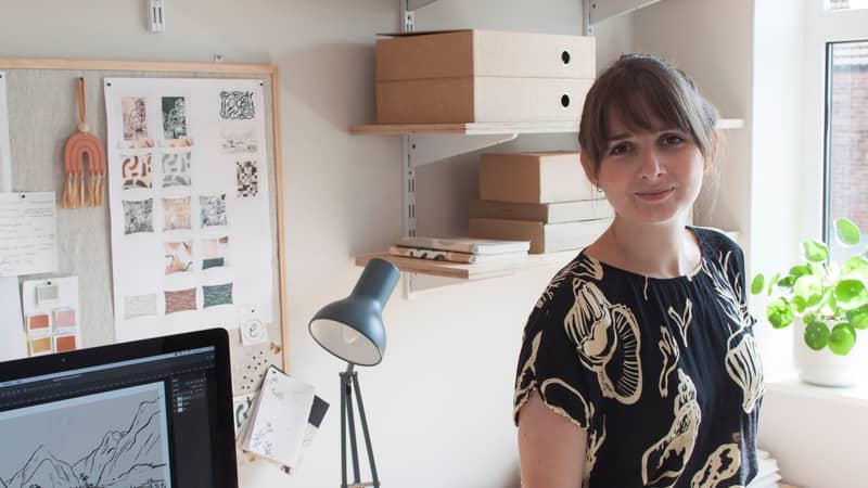 Emma in her home studio