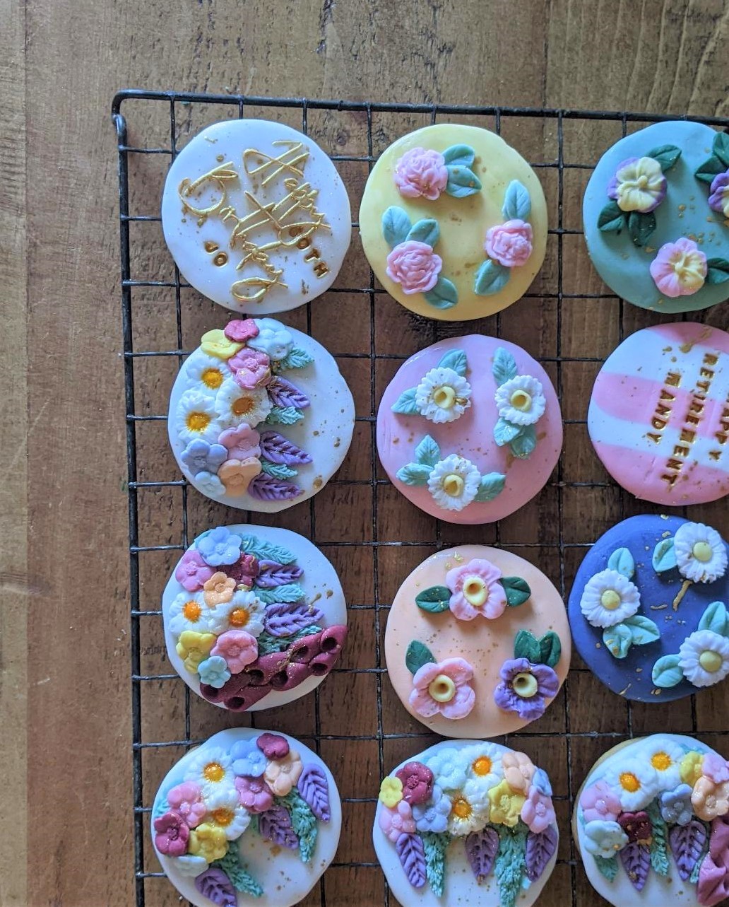 A selection of our wild flower biscuits 