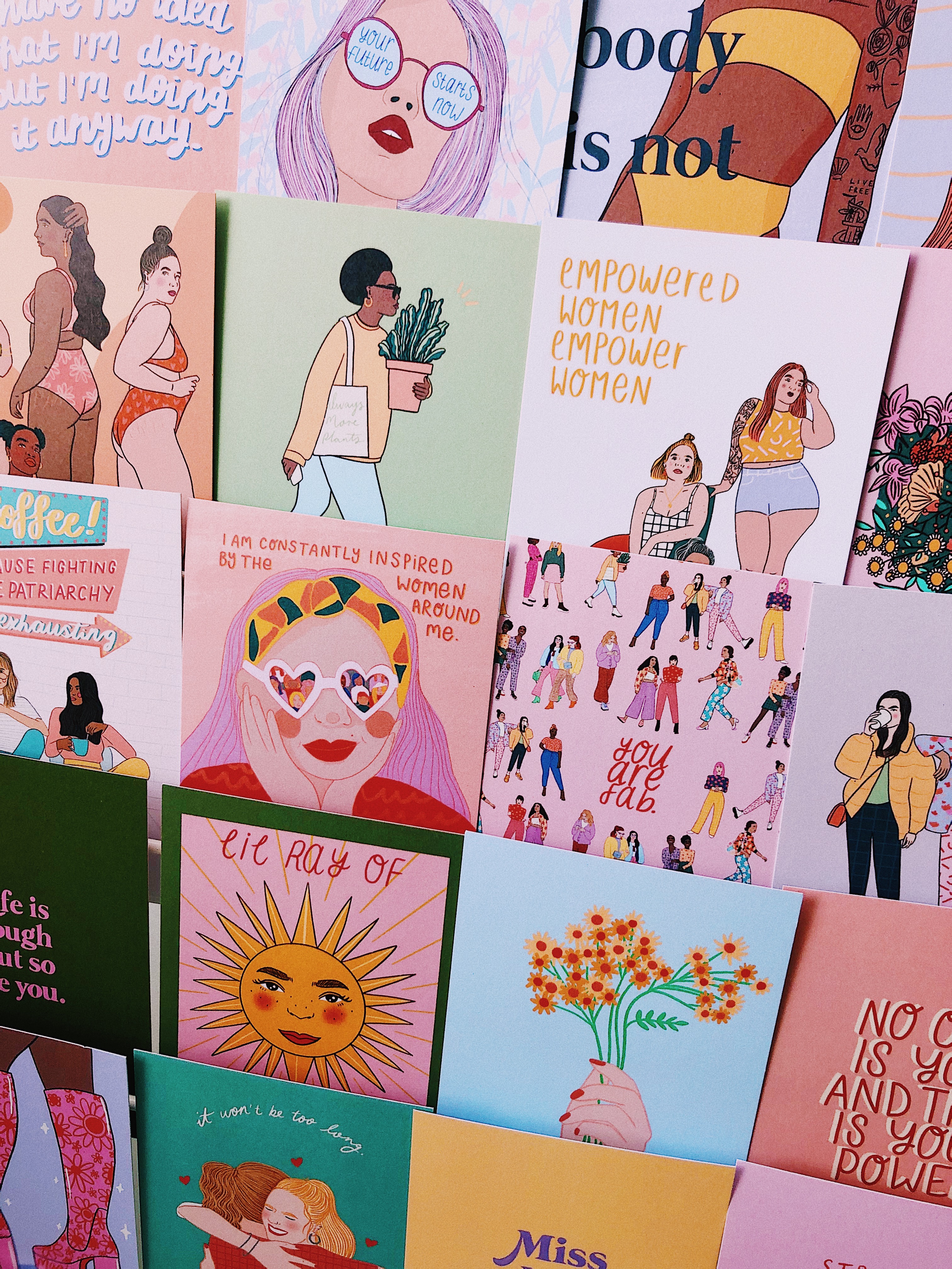 Variety of postcards 