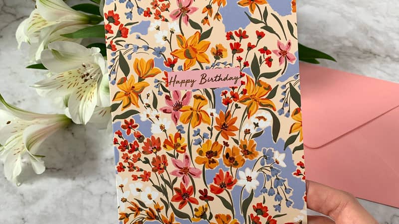 Luxury Gold Foil Floral card
