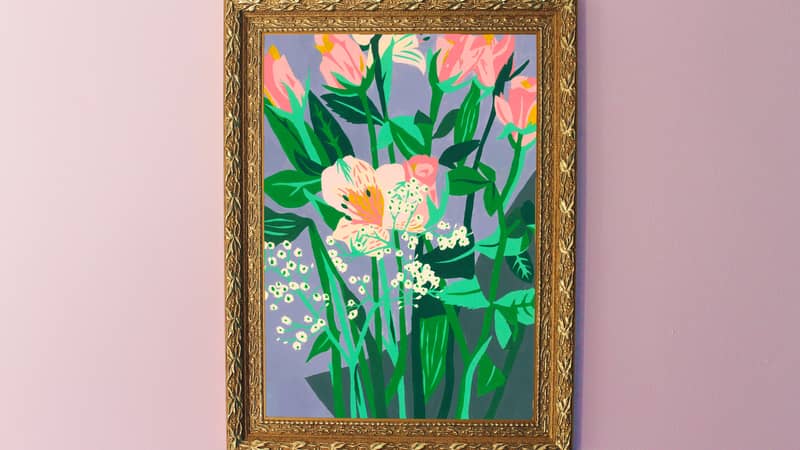 Purple Floral Art Print