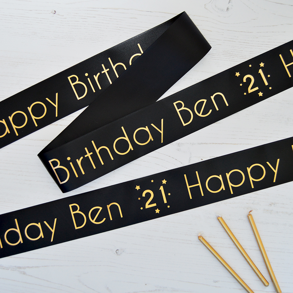 Personalised 48mm Birthday Ribbon