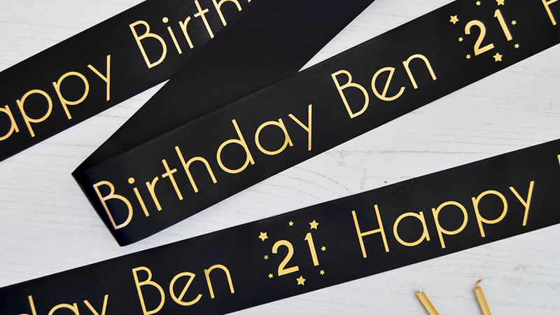 Personalised 48mm Birthday Ribbon