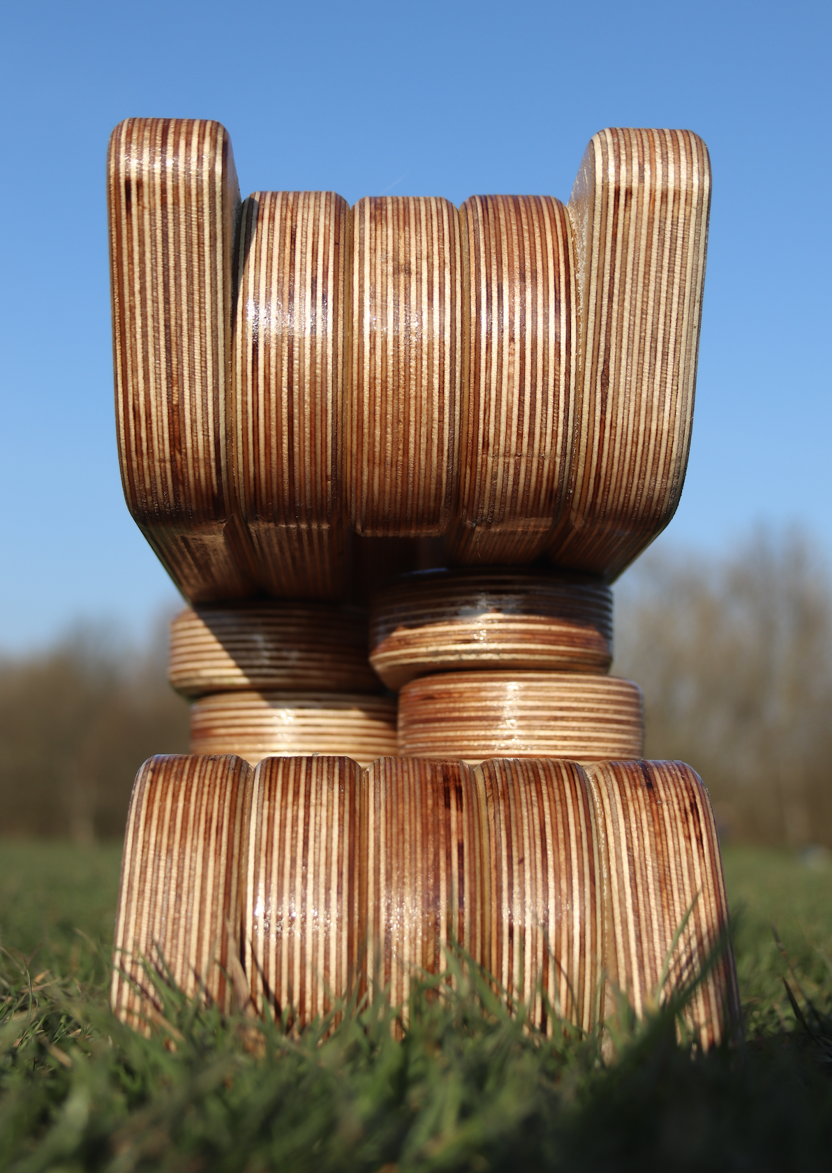 The beautiful textures of the Baltic Birch plywood on display