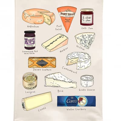 Cheese & Crackers tea towels
