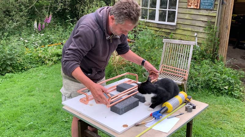 Working with the cats!