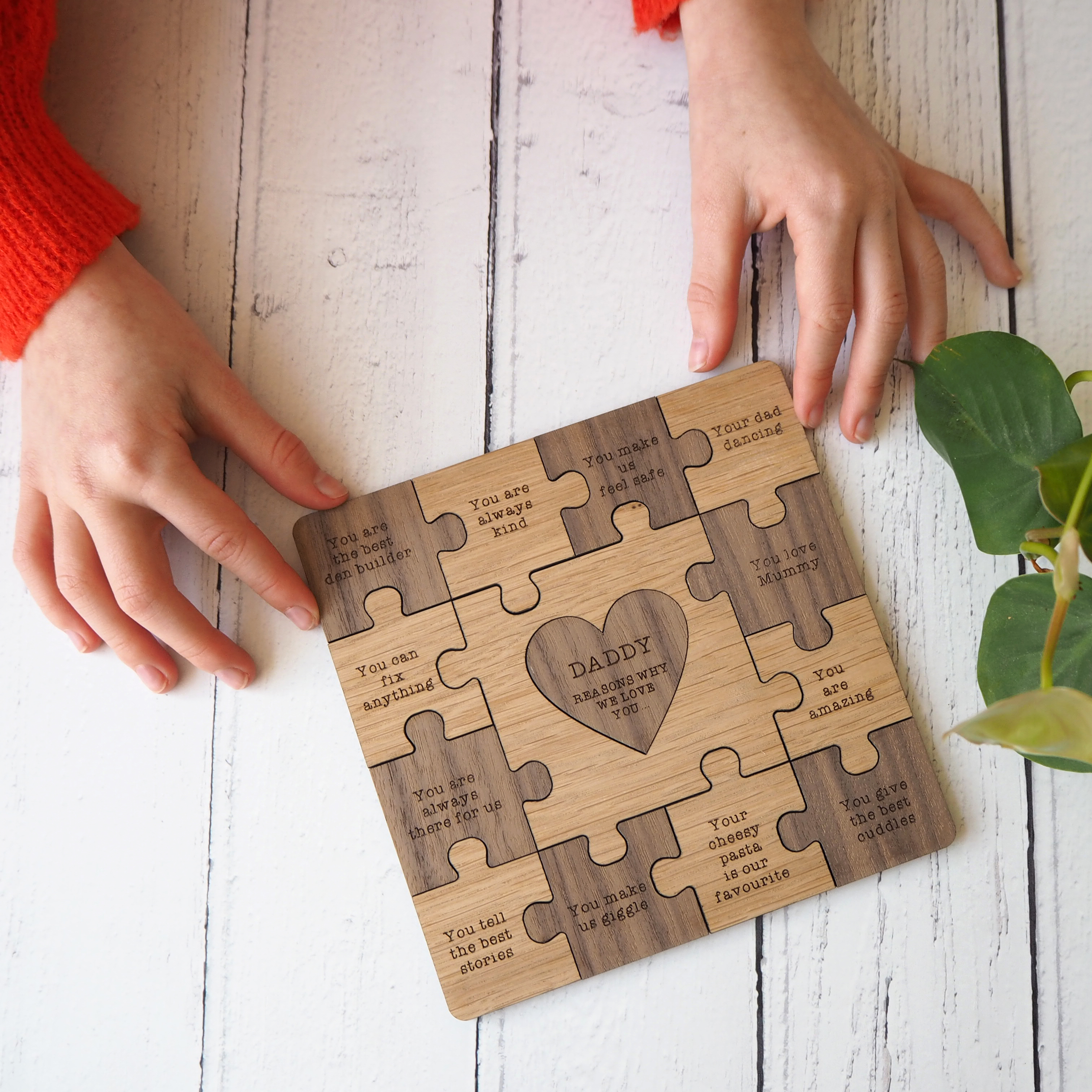 personalised reasons I love you jigsaw puzzle