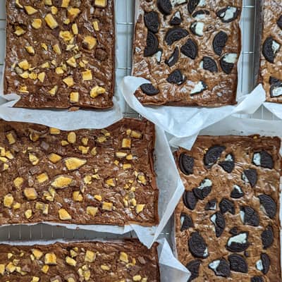 Oreo and crunchie brownie