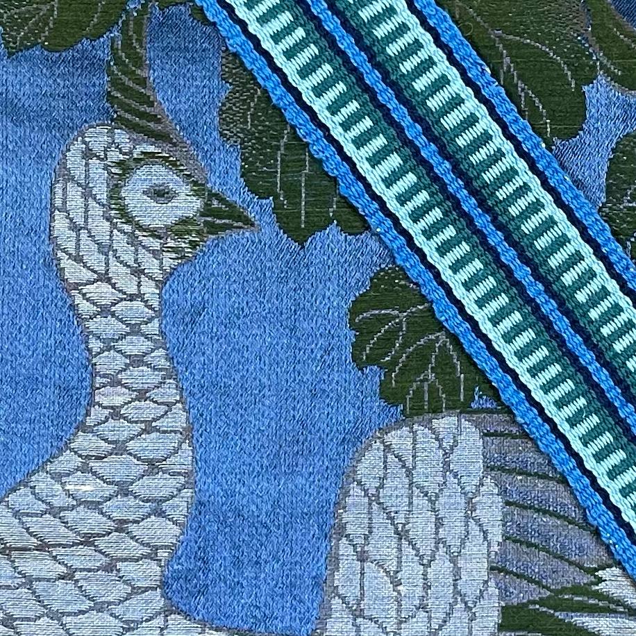 Vintage kimono fabric with hand woven strap