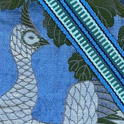 Vintage kimono fabric with hand woven strap